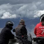 Riders overlooking the Ladakh mountains